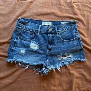 Bullhead Women's Ripped Blue Jean Shorts